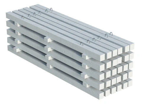 Lastre di cemento impilate Modello 3D