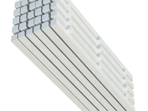 Lastre di cemento impilate Modello 3D