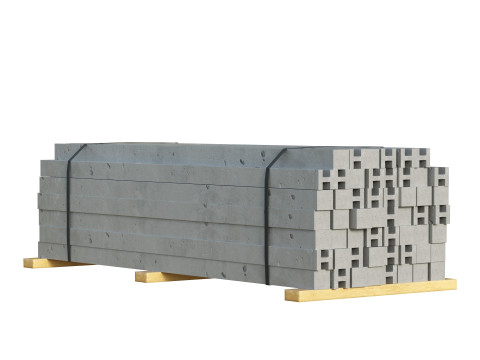 Stacked Concrete Slabs Modello 3D
