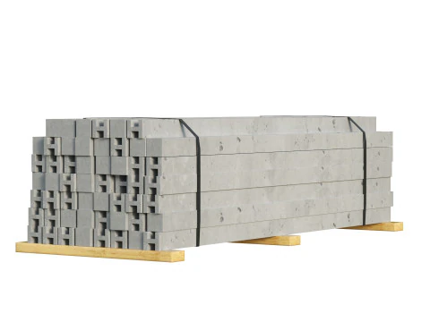 Lastre di cemento impilate Modello 3D