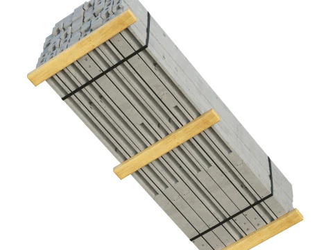 Lastre di cemento impilate Modello 3D