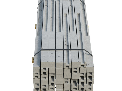 Stacked Concrete Slabs Modello 3D