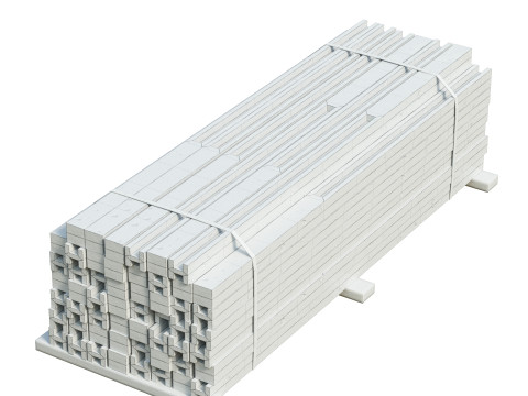Stacked Concrete Slabs Modello 3D