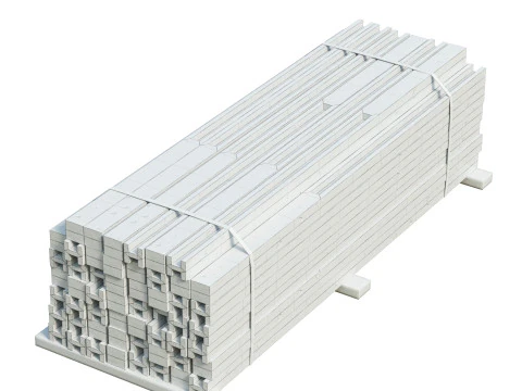 Lastre di cemento impilate Modello 3D