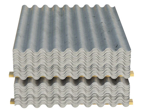 Tegole In Cemento Su Assi Di Legno Modello 3D