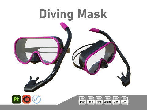 Diving Mask Model 3D
