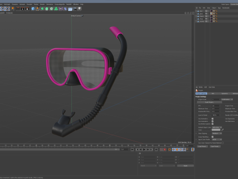 Diving Mask 3D मॉडल