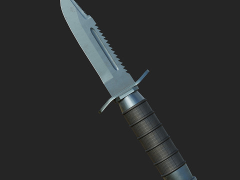 Tactical Hunting Army Knife 3D 模型