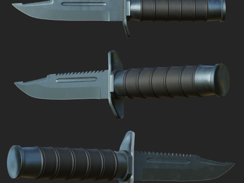 Tactical Hunting Army Knife 3D 模型