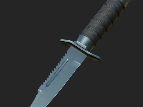 Tactical Hunting Army Knife 3D 模型