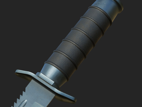 Tactical Hunting Army Knife 3D 模型