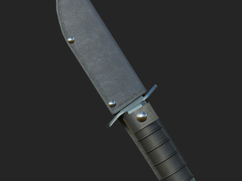 Tactical Hunting Army Knife 3D 模型