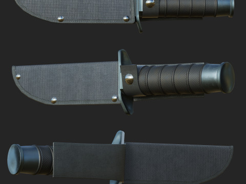 Tactical Hunting Army Knife 3D 模型