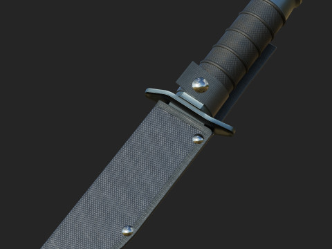 Tactical Hunting Army Knife 3D 模型