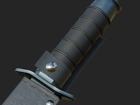 Tactical Hunting Army Knife 3D 模型