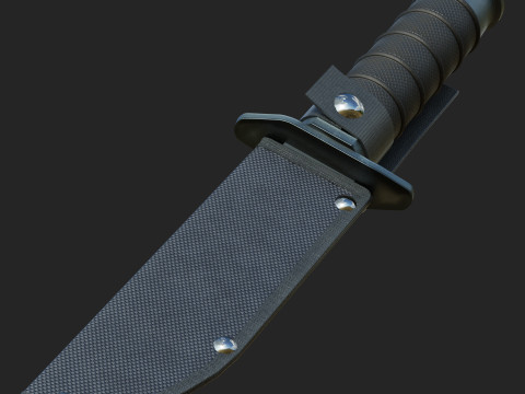Tactical Hunting Army Knife 3D 模型