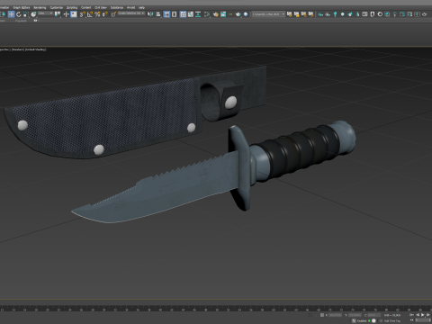Tactical Hunting Army Knife 3D 模型