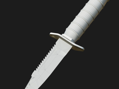 Tactical Hunting Army Knife 3D 模型