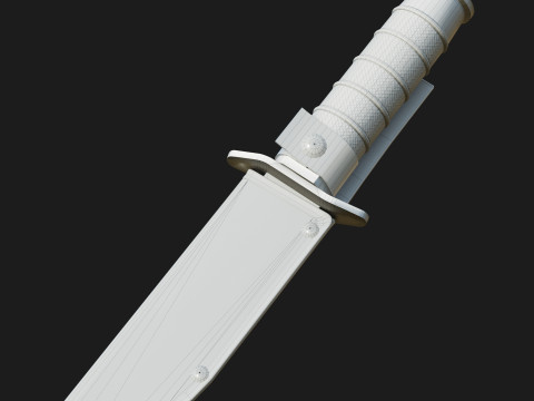 Tactical Hunting Army Knife 3D 模型