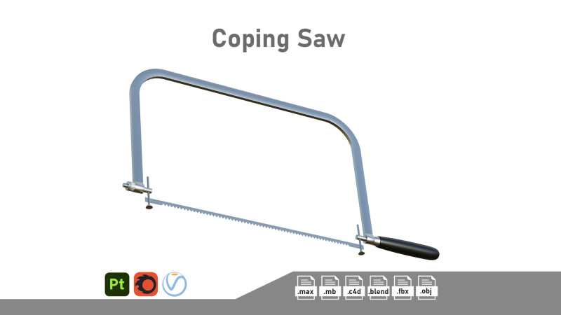 Coping Saw Black 3D 模型 .c4d .max .obj .3ds .fbx .stl .blend