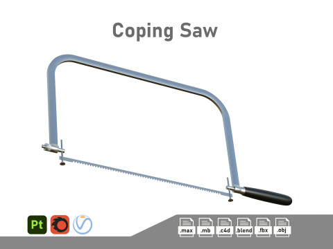Coping Saw Black 3D Model
