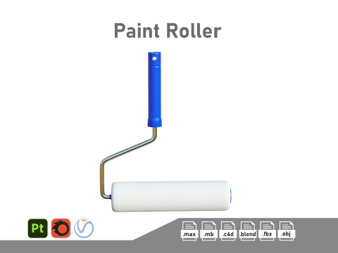 Paint Roller 3D Model