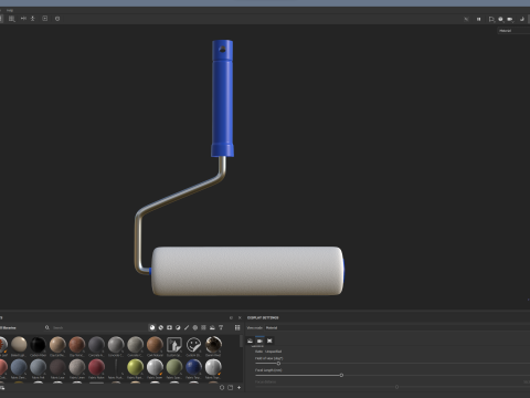 Paint Roller 3D Model