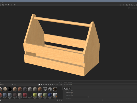 Wooden Toolbox 3D Модель