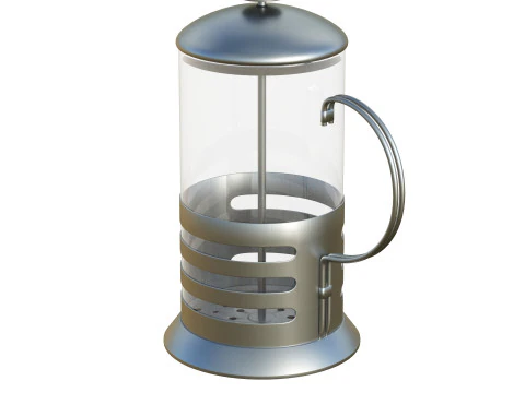 French Press Coffee Pot 3D Model