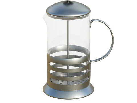 French Press Coffee Pot 3D Model