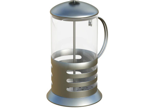 French Press Coffee Pot 3D Model