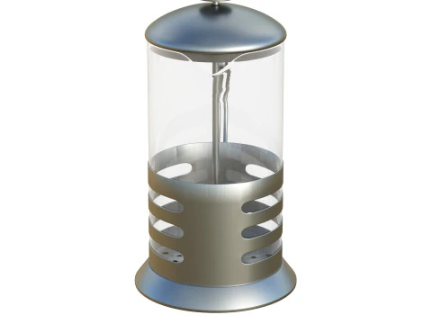 French Press Coffee Pot 3D Model