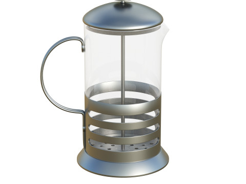 French Press Coffee Pot 3Dモデル