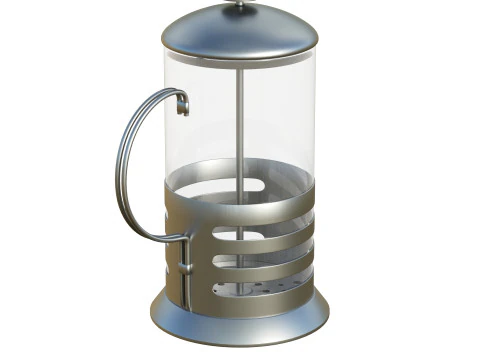 French Press Coffee Pot 3D Model