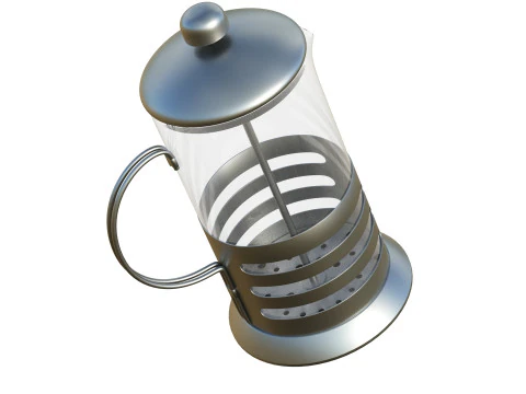 French Press Coffee Pot 3D Model