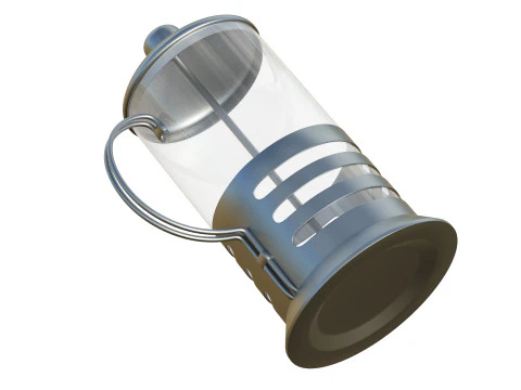 French Press Coffee Pot 3D Model