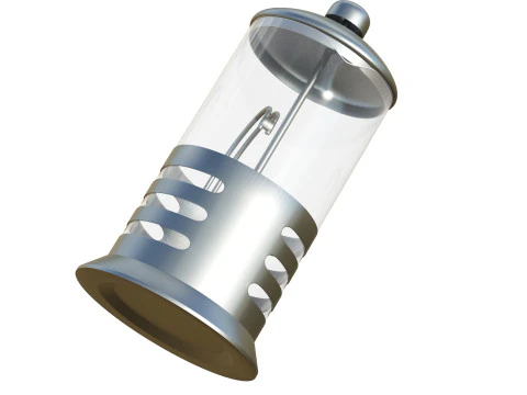 French Press Coffee Pot 3D Model