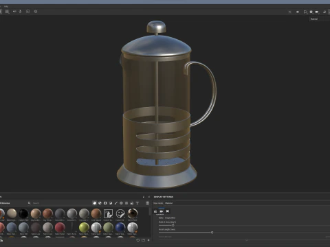French Press Coffee Pot 3D Model