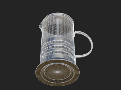 French Press Coffee Pot 3Dモデル