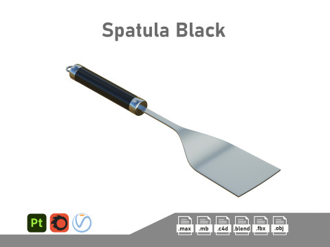 Spatula Black 3D Model