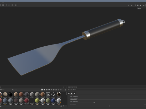 Spatula Black 3D Model