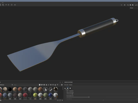 Spatola nera Modello 3D