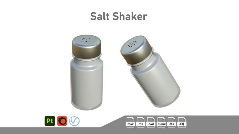 Salt Shaker 3D 模型 .c4d .max .obj .3ds .fbx .stl .blend 