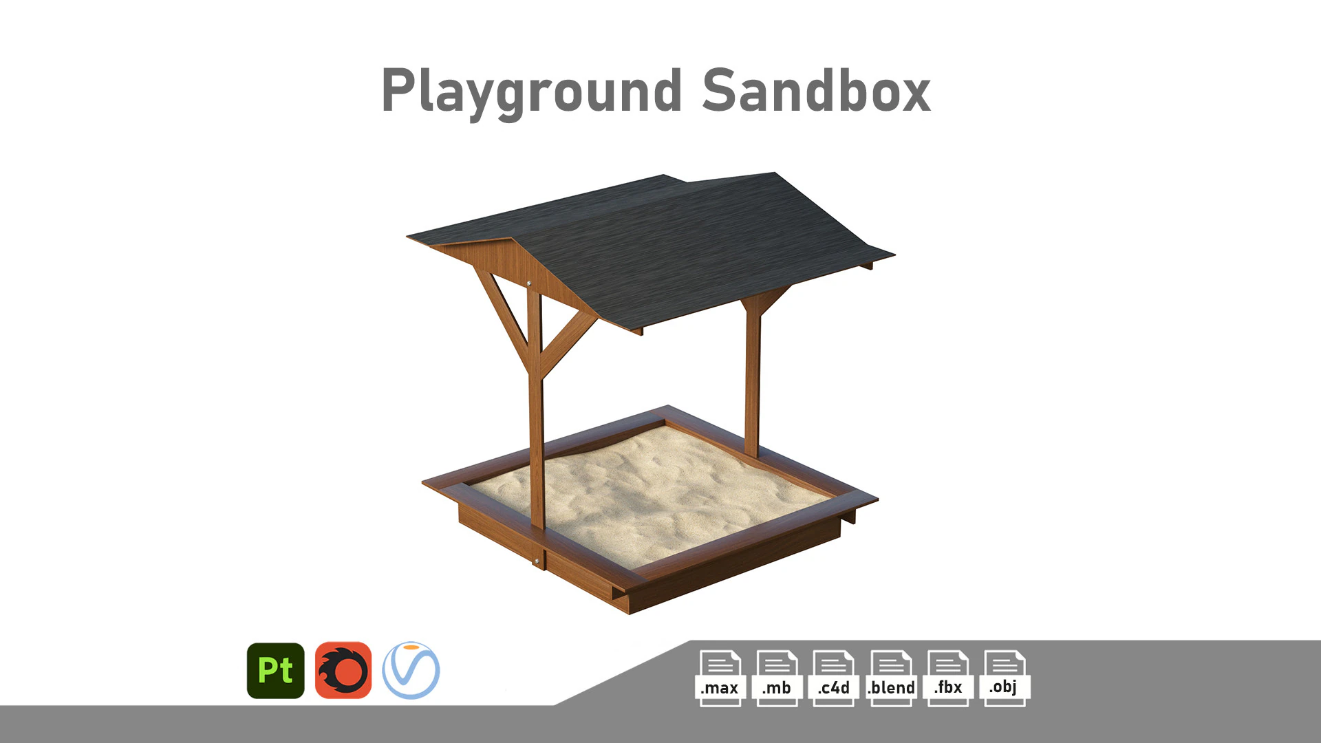 Playground Sandbox 3D Model .c4d .max .obj .3ds .fbx .stl .blend 