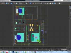 apartment qhtap4 rooms 3d scene 3D Model