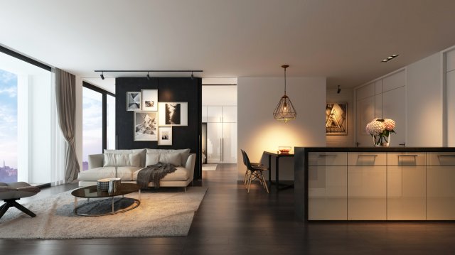 apartment qhtap4 rooms 3d scene 3D Model .c4d .max .obj .3ds .fbx .stl .blend 