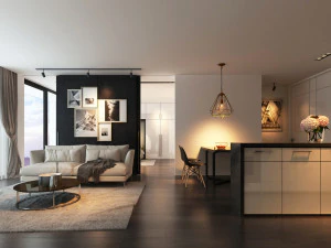 apartamento qhtap4 quartos cena 3d Modelo 3D