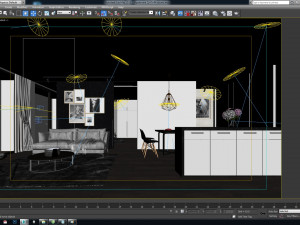 apartment qhtap4 rooms 3d scene 3D Model