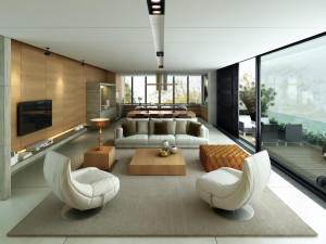 penthouse livingroom Model 3D