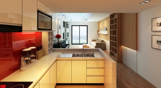 apartment interior 3D Model .c4d .max .obj .3ds .fbx .stl .blend 